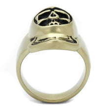 Load image into Gallery viewer, TK2447 - IP Antique Copper Stainless Steel Ring with Epoxy  in Jet