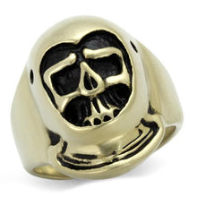 Load image into Gallery viewer, TK2447 - IP Antique Copper Stainless Steel Ring with Epoxy  in Jet