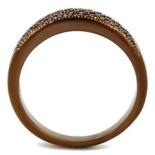 Load image into Gallery viewer, 3W1186 - IP Coffee light Brass Ring with AAA Grade CZ  in Light Coffee