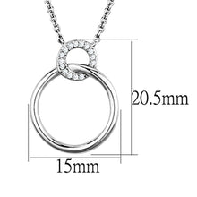 Load image into Gallery viewer, 3W717 - Rhodium Brass Necklace with AAA Grade CZ  in Clear