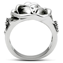 Load image into Gallery viewer, 3W210 - Rhodium Brass Ring with AAA Grade CZ  in Clear