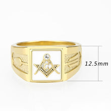 Load image into Gallery viewer, TK1159W - IP Gold(Ion Plating) Stainless Steel Ring with Top Grade Crystal  in Clear