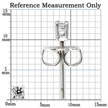 Load image into Gallery viewer, TK0W168 -Stainless Steel   Earrings with AAA Grade CZ  in Clear-High Polished -RS2mm