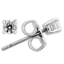 Load image into Gallery viewer, TK0W169 - Stainless Steel  Earrings with AAA Grade CZ  in Clear High Polished( No plated)-RS3mm
