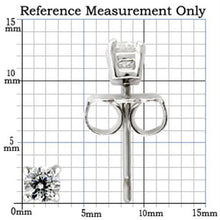 Load image into Gallery viewer, TK0W169 - Stainless Steel  Earrings with AAA Grade CZ  in Clear High Polished( No plated)-RS3mm