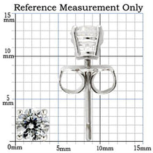 Load image into Gallery viewer, TK0W170 - Stainless  Earrings with AAA Grade CZ in Clear High Polished-4mm