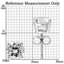 Load image into Gallery viewer, TK0W173 -Stainless Steel Earrings with AAA Grade CZ  in Clear High Polished( No Plated)-7mm