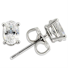 Load image into Gallery viewer, TK0W174 : Stainless Steel  Earrings with AAA Grade CZ  in Clear No Plating (High Polished)