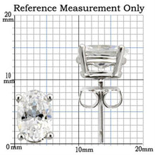 Load image into Gallery viewer, TK0W174 : Stainless Steel  Earrings with AAA Grade CZ  in Clear No Plating (High Polished)