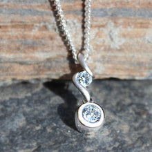 Load image into Gallery viewer, LOA1378 - Rhodium Plating Brass Pendant Chain with AAA CZ in Clear