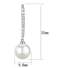 Load image into Gallery viewer, TK3W1059 - Stainless Steel Earrings with Synthetic Pearl in White