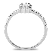 Load image into Gallery viewer, 3W1460 - Rhodium Brass Ring with AAA Grade CZ  in Clear