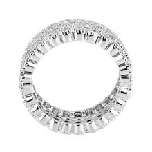 Load image into Gallery viewer, 3W1605 - Rhodium Brass Ring with AAA Grade CZ in Clear