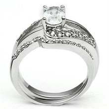 Load image into Gallery viewer, 3W022 - Rhodium Brass Ring with AAA Grade CZ  in Clear