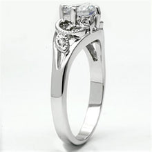 Load image into Gallery viewer, 3W034 - Rhodium Brass Ring with AAA Grade CZ  in Clear