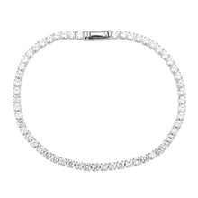 Load image into Gallery viewer, 3W1688 - Rhodium Brass Bracelet with AAA Grade CZ in Clear