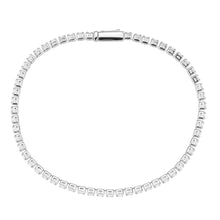 Load image into Gallery viewer, 3W1688 - Rhodium Brass Bracelet with AAA Grade CZ in Clear