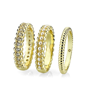 3W1798 - Flash Gold Brass Ring with AAA Grade CZ  In Clear
