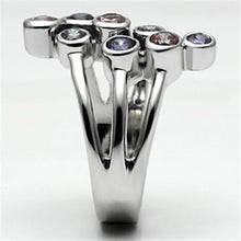 Load image into Gallery viewer, Lorna Cocktail Ring - Rhodium Brass, AAA CZ , Multi Color - 3W290