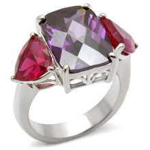 Load image into Gallery viewer, Haylee Cocktail Ring - 925 Sterling Silver, AAA CZ , Amethyst - 49702