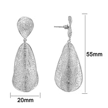 Load image into Gallery viewer, 4W001 - Earring, Brass, Imitation Rhodium Plated , No Stone,