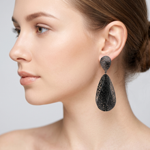 Load image into Gallery viewer, 4W003 - Earring, Brass, TIN Cobalt Black Plated  , No Stone