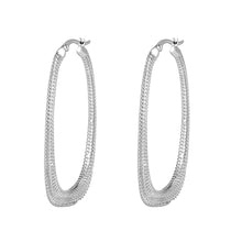 Load image into Gallery viewer, 4W004 - Earring, Brass,  Imitation Rhodium , No Stone,