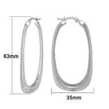 Load image into Gallery viewer, 4W004 - Earring, Brass,  Imitation Rhodium , No Stone,