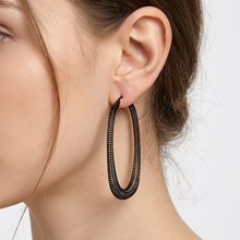 Load image into Gallery viewer, 4W006 - Earring, Brass, TIN Cobalt Black , , No Stone