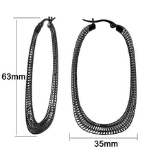 Load image into Gallery viewer, 4W006 - Earring, Brass, TIN Cobalt Black , , No Stone