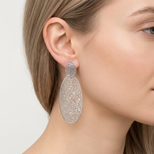 Load image into Gallery viewer, 4W007 - Earring, Brass, Imitation Rhodium, , No Stone