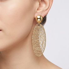 Load image into Gallery viewer, 4W008 - Earring, Brass, Imitation Gold, , No Stone
