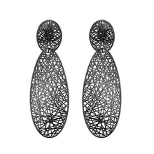 Load image into Gallery viewer, 4W009 - Earring, Brass, TIN Cobalt Black , , No Stone