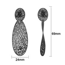 Load image into Gallery viewer, 4W009 - Earring, Brass, TIN Cobalt Black , , No Stone
