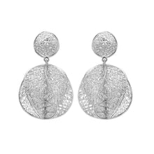 Load image into Gallery viewer, 4W010 - Earring, Brass, Imitation Rhodium, , No Stone