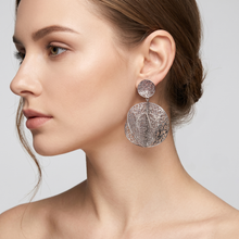 Load image into Gallery viewer, 4W010 - Earring, Brass, Imitation Rhodium, , No Stone
