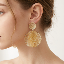 Load image into Gallery viewer, 4W011 - Earring, Brass, Imitation Gold, , No Stone