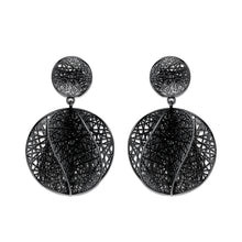 Load image into Gallery viewer, 4W012 - Earring, Brass, TIN Cobalt Black , , No Stone
