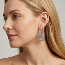 Load image into Gallery viewer, 4W013 - Earring, Brass, Imitation Rhodium, , No Stone