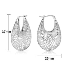 Load image into Gallery viewer, 4W013 - Earring, Brass, Imitation Rhodium, , No Stone