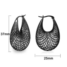 Load image into Gallery viewer, 4W015 - Earring, Brass, TIN Cobalt Black , , No Stone