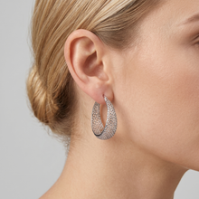 Load image into Gallery viewer, 4W016 - Earring, Brass, Imitation Rhodium, , No Stone