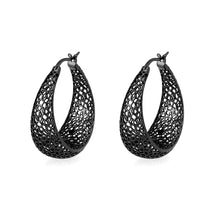Load image into Gallery viewer, 4W018 - Earring, Brass, TIN Cobalt Black , No Stone