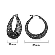 Load image into Gallery viewer, 4W018 - Earring, Brass, TIN Cobalt Black , No Stone