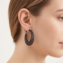 Load image into Gallery viewer, 4W021 - Earring, Brass, TIN Cobalt Black , , No Stone