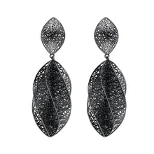 Load image into Gallery viewer, 4W024 - Earring, Brass, TIN Cobalt Black , No Stone