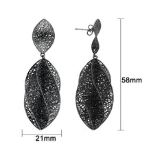Load image into Gallery viewer, 4W024 - Earring, Brass, TIN Cobalt Black , No Stone
