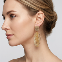 Load image into Gallery viewer, 4W026 - Earring, Brass, Imitation Gold, , No Stone