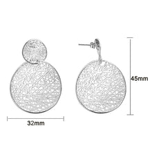 Load image into Gallery viewer, 4W028 - Earring, Brass, Imitation Rhodium, , No Stone