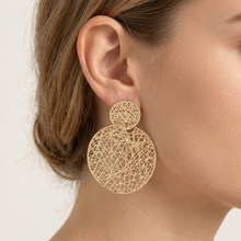 Load image into Gallery viewer, 4W029 - Earring, Brass, Imitation Gold, , No Stone